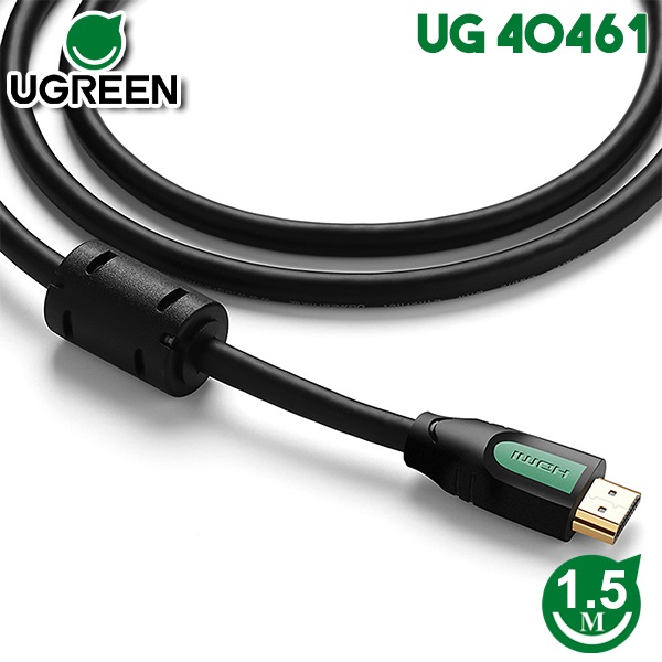 Dây Cáp HDMI 2.0 dài 1,5M hỗ trợ 3D full HD 4Kx2K Ugreen 40461 chính hãng